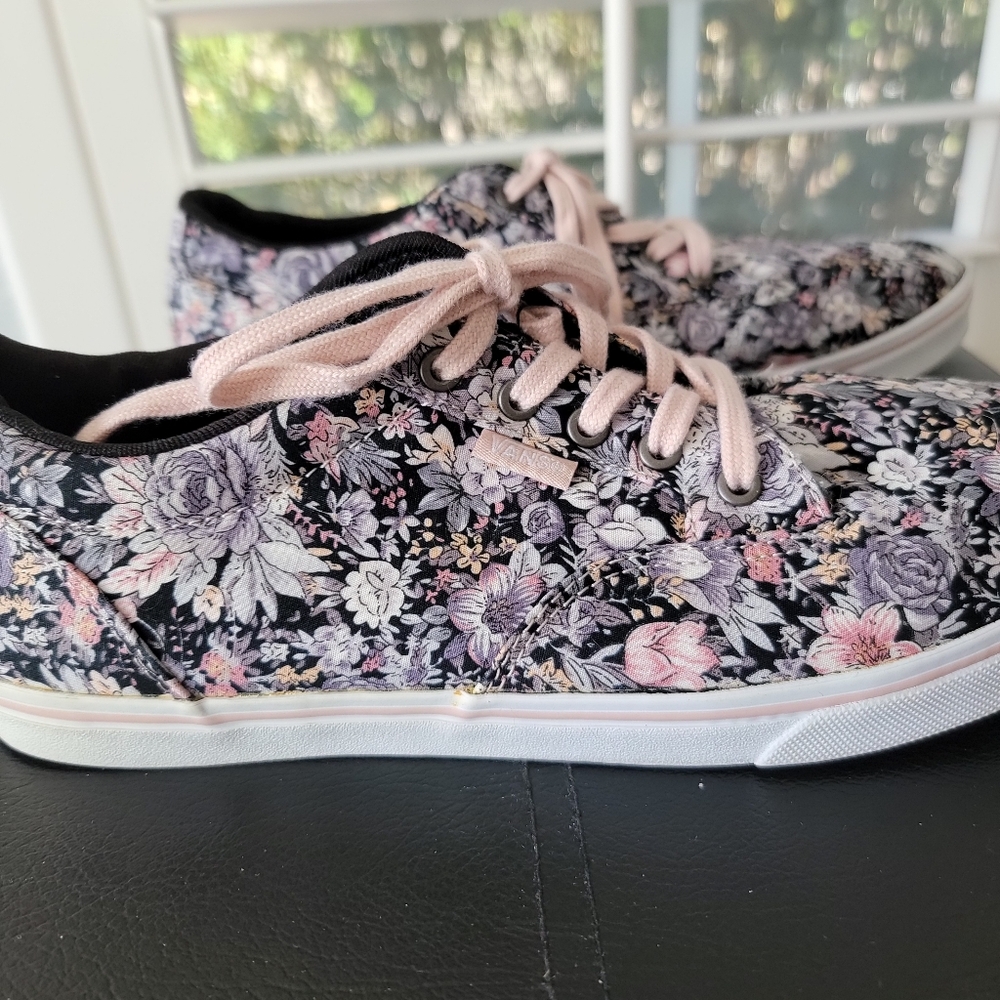 VANS Floral Sneakers SZ 9 - Picture 5 of 9